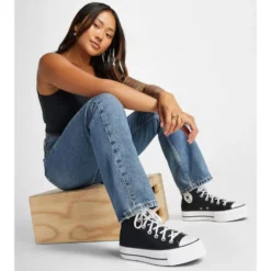 Sneakers Alte Platform CONVERSE Chuck Taylor All Star in Canvas Nera
