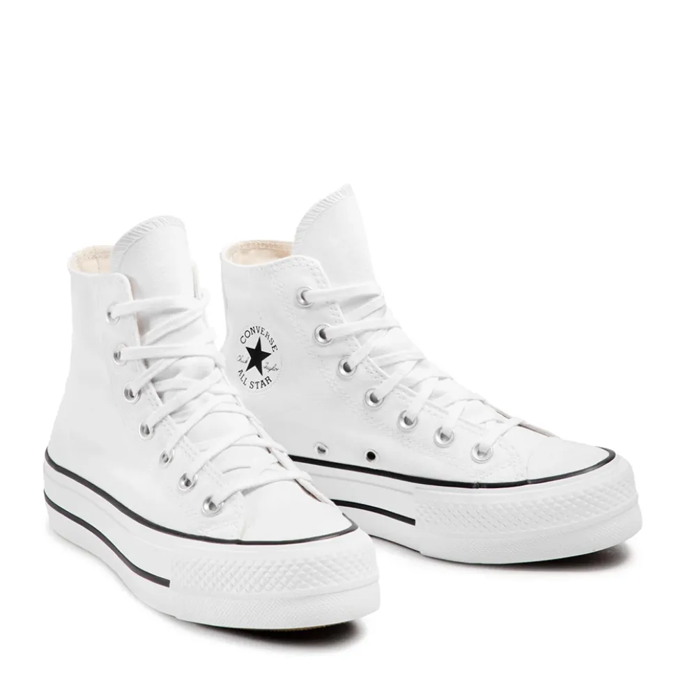 Sneakers Alte Platform CONVERSE Chuck Taylor All Star in Canvas Bianca