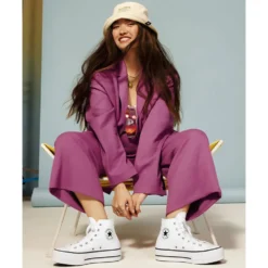 Sneakers Alte Platform CONVERSE Chuck Taylor All Star in Canvas Bianca