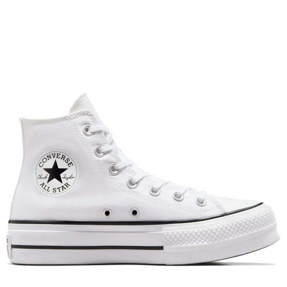 Sneakers Alte Platform CONVERSE Chuck Taylor All Star in Canvas Bianca