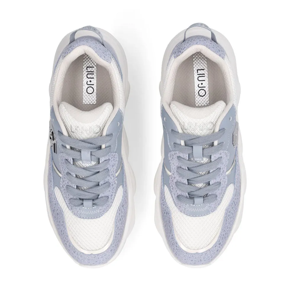 Sneakers Chuncky Donna LIU JO Steffy 01 in Pelle Azzurra