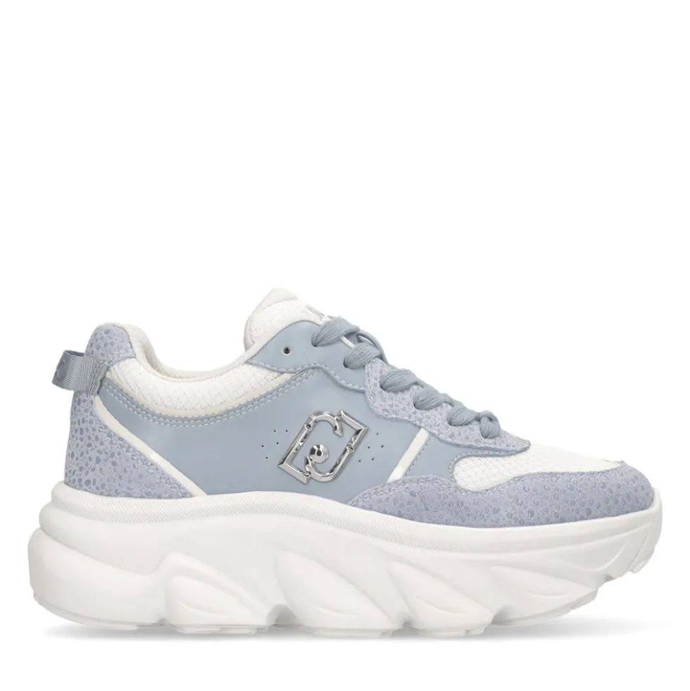 Sneakers Chuncky Donna LIU JO Steffy 01 in Pelle Azzurra
