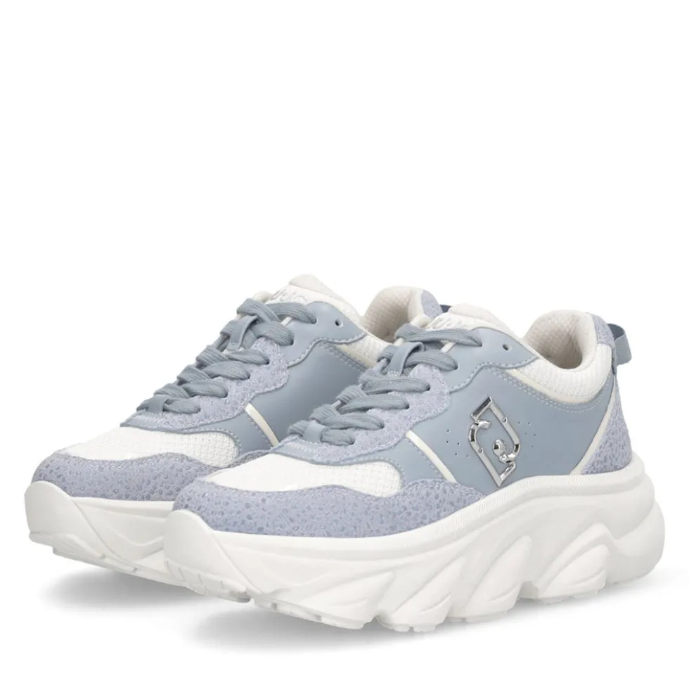 Sneakers Chuncky Donna LIU JO Steffy 01 in Pelle Azzurra