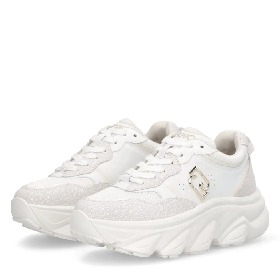 Sneakers Chuncky Donna LIU JO Steffy 01 in Pelle Bianca