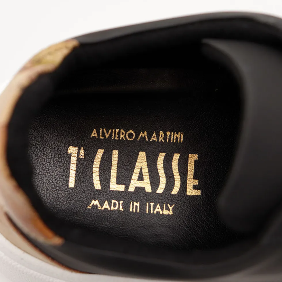 Sneakers Donna 1A Classe Alviero Martini linea Frost Geo in Tessuto Gommato Nero 1331