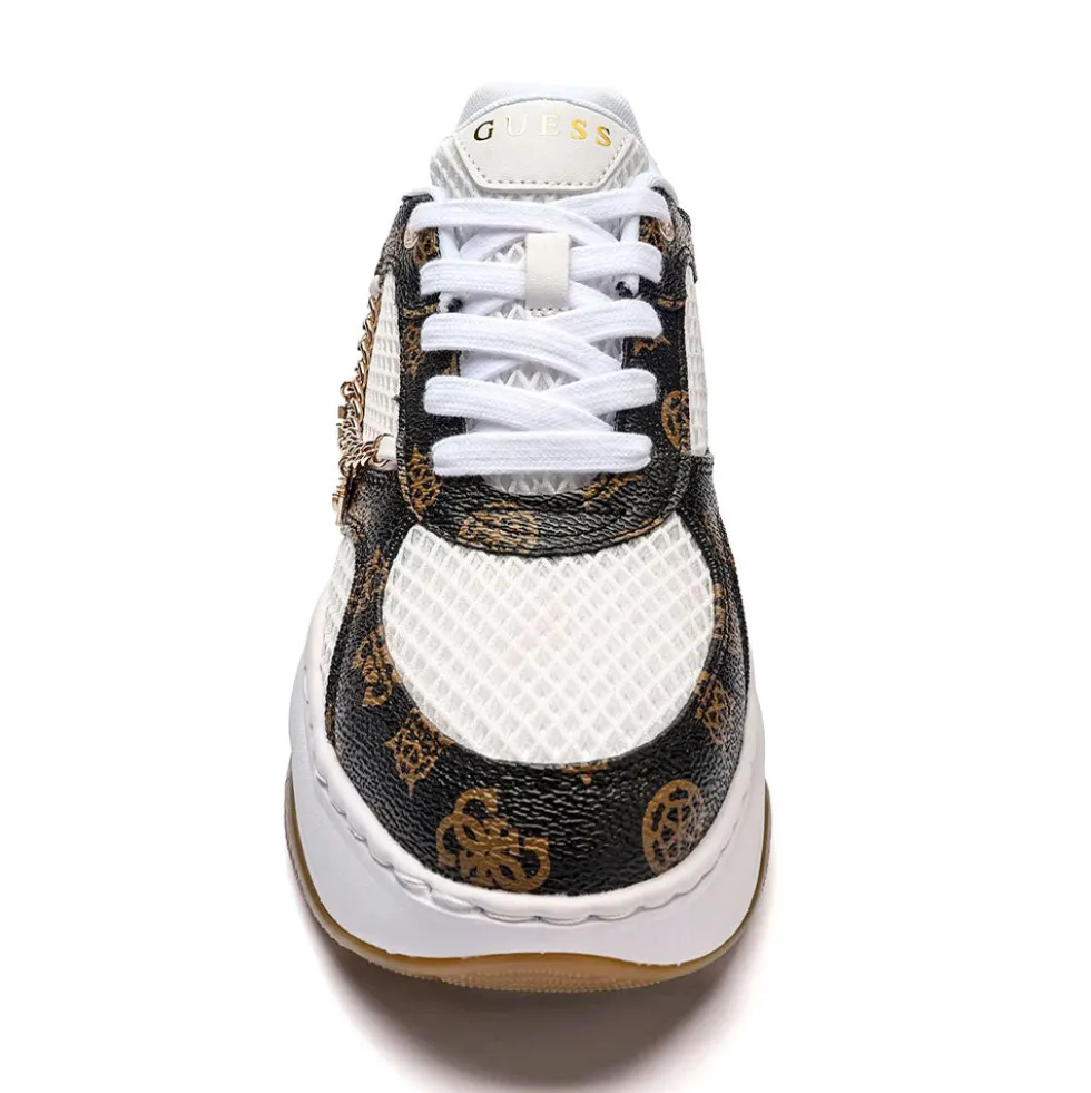 Sneakers Donna GUESS Colore White - Brown Linea Harpaa