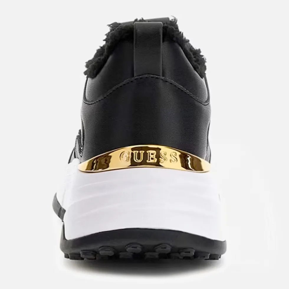Sneakers Donna GUESS con Inserto in Pelliccia Colore Nero Linea Farrea