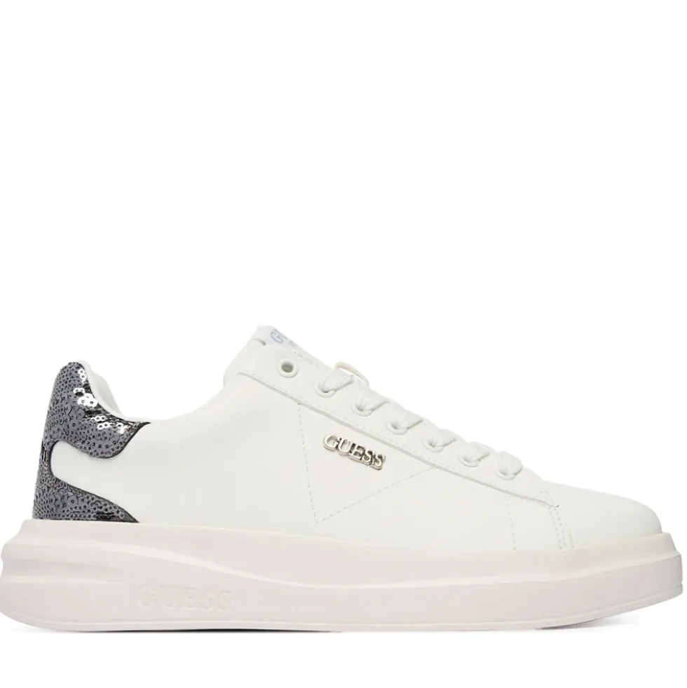 Sneakers Donna GUESS in Pelle Colore White - Silver Linea Elbina10