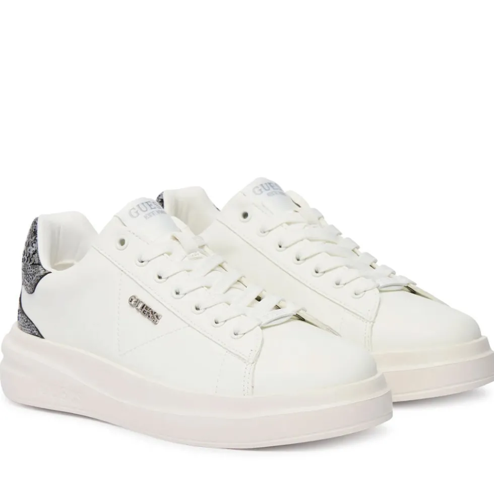 Sneakers Donna GUESS in Pelle Colore White - Silver Linea Elbina10