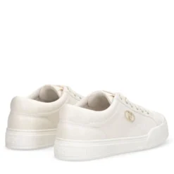 Sneakers Donna LIU JO Benson 01 in Tessuto color Latte con Logo Monogram