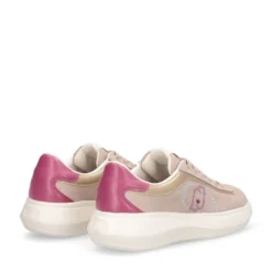 Sneakers Donna LIU JO Casper 01 in Suede Nude e Inserto Bouganville
