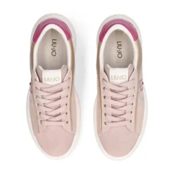 Sneakers Donna LIU JO Casper 01 in Suede Nude e Inserto Bouganville