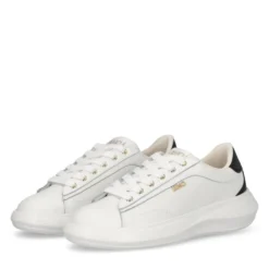 Sneakers Donna LIU JO Casper 01 in Pelle Bianca con Inserto Nero