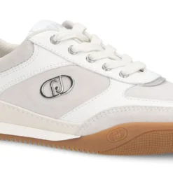 Sneakers Donna LIU JO Lewis 01 in Suede e Pelle Bianca