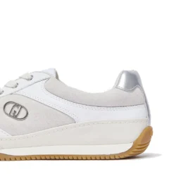 Sneakers Donna LIU JO Lewis 01 in Suede e Pelle Bianca