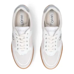 Sneakers Donna LIU JO Lewis 01 in Suede e Pelle Bianca
