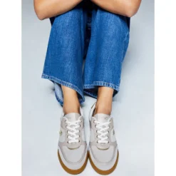 Sneakers Donna LIU JO Lewis 01 in Suede e Pelle Tortora