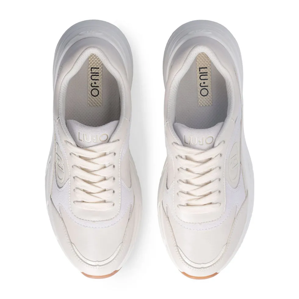 Sneakers Donna LIU JO LJ01 01 in Pelle color Latte