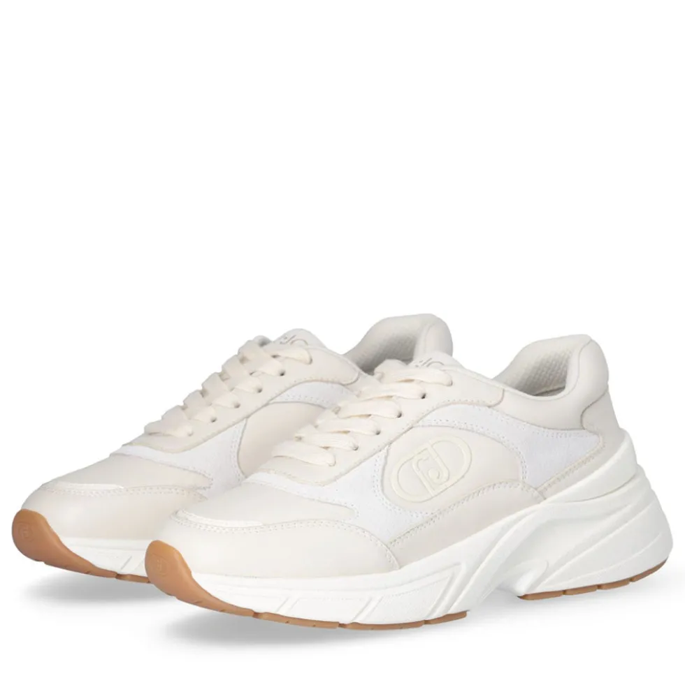 Sneakers Donna LIU JO LJ01 01 in Pelle color Latte