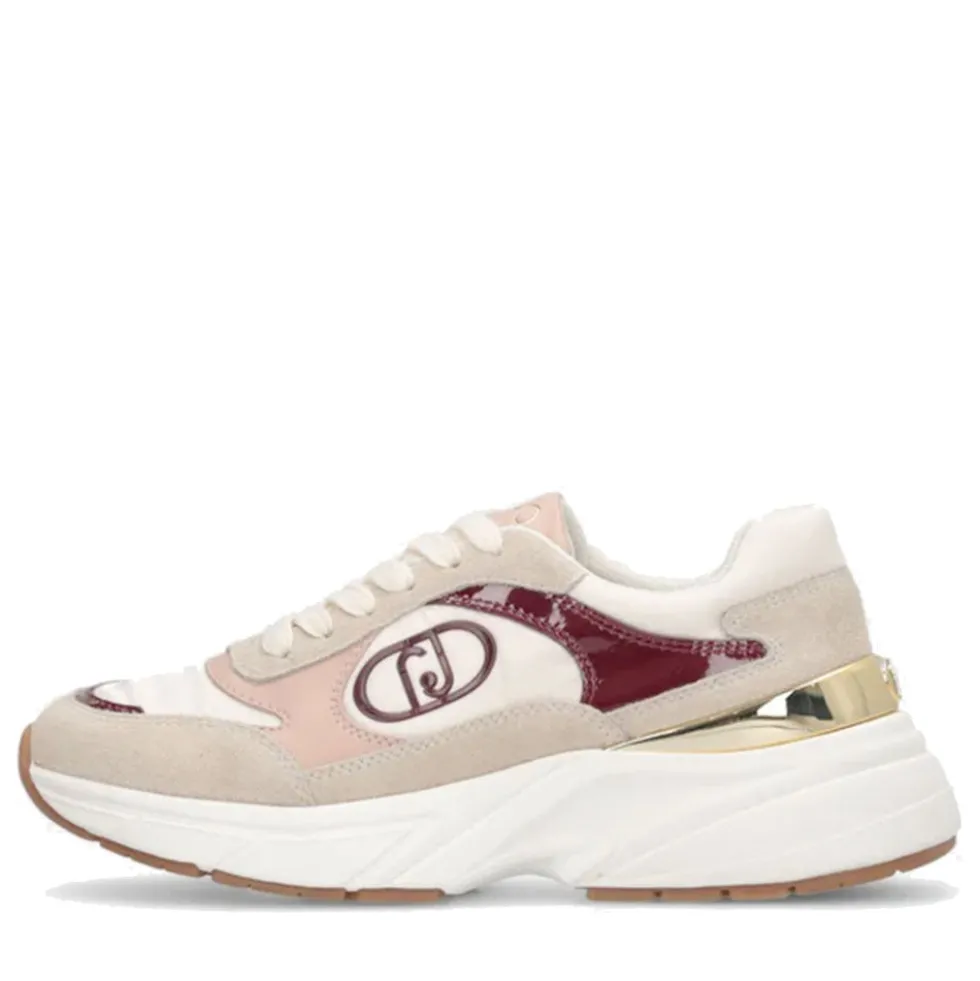 Sneakers Donna LIU JO LJ01 01 in Suede e Nylon colore Rope Milk e Cremisi
