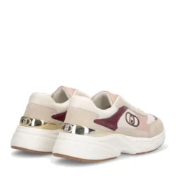 Sneakers Donna LIU JO LJ01 01 in Suede e Nylon colore Rope Milk e Cremisi