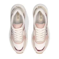 Sneakers Donna LIU JO LJ01 01 in Suede e Nylon colore Rope Milk e Cremisi