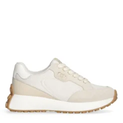 Sneakers Donna LIU JO Lolo 20 in Suede e Brighty Mesh Rope Milk