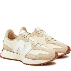 Sneakers Donna NEW BALANCE 327 in Tessuto Tecnico e Suede colore Beige
