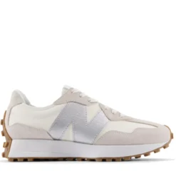 Sneakers Donna NEW BALANCE 327 in Suede e Pelle colore Angora Silver Metallic