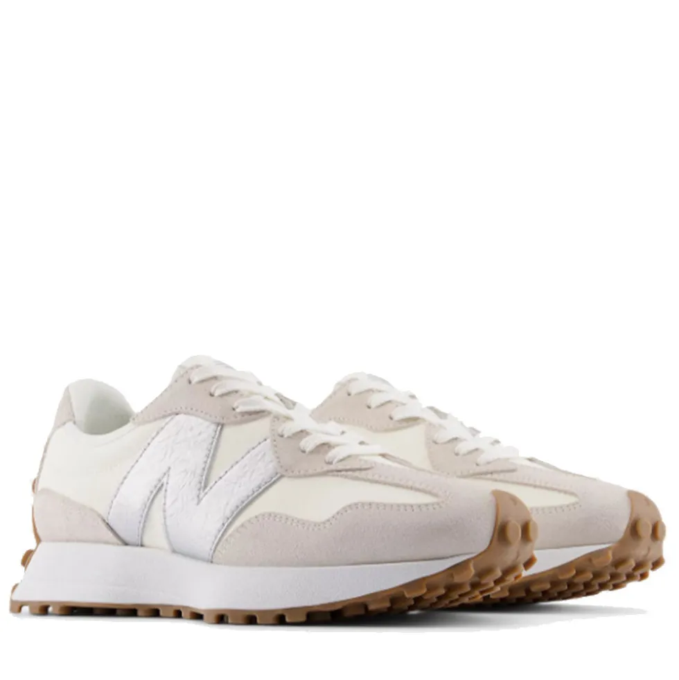 Sneakers Donna NEW BALANCE 327 in Suede e Pelle colore Angora Silver Metallic