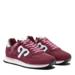 Sneakers Donna WUSHU RUYI Club 56 in Suede e Nylon Bordeaux