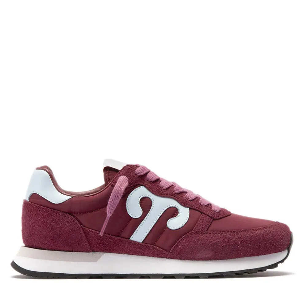 Sneakers Donna WUSHU RUYI Club 56 in Suede e Nylon Bordeaux