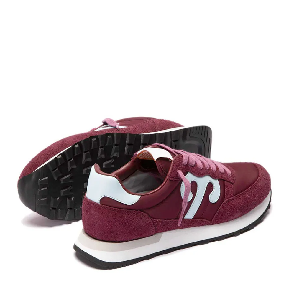 Sneakers Donna WUSHU RUYI Club 56 in Suede e Nylon Bordeaux