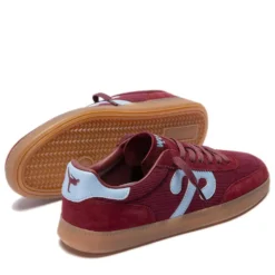 Sneakers Donna WUSHU RUYI Gong 76 in Suede Nylon e Pelle Bordeaux e Light Blue