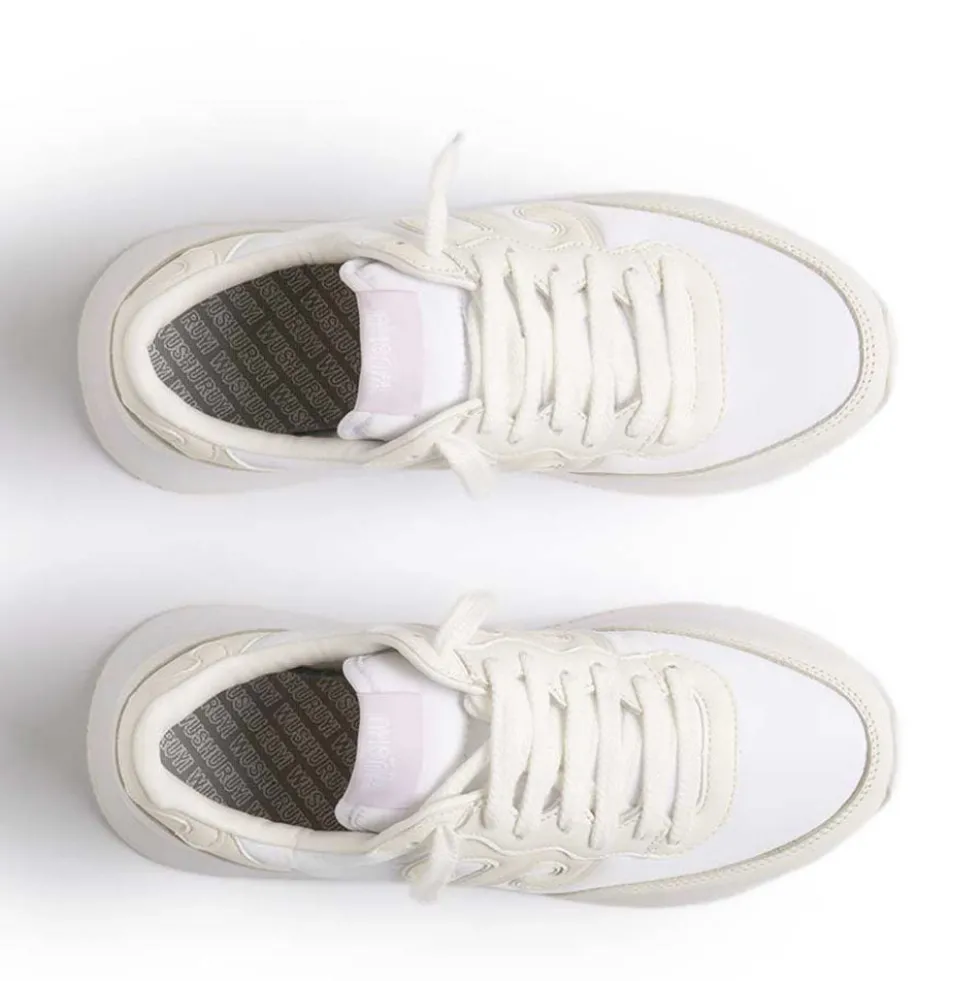 Sneakers Donna WUSHU RUYI Master 651 in Nylon e Suede Cloud Dancer