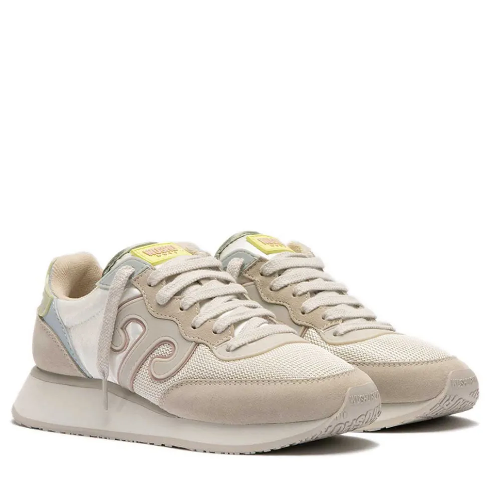 Sneakers Donna WUSHU RUYI Super Master 31 in Nylon e Suede Moss e Light Gray White Onyx e Winter Pear