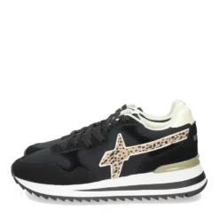 Sneakers Donna W6YZ Yak-W. in Tessuto Tecnico e Suede colore Black Bone