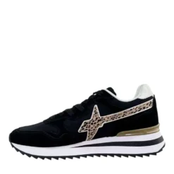 Sneakers Donna W6YZ Yak-W. in Tessuto Tecnico e Suede colore Black Bone