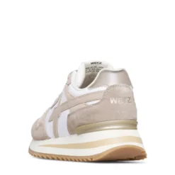 Sneakers Donna W6YZ Yak-W. in Tessuto Tecnico e Suede colore Taupe White Beige