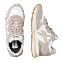 Sneakers Donna W6YZ Yak-W. in Tessuto Tecnico e Suede colore Taupe White Beige