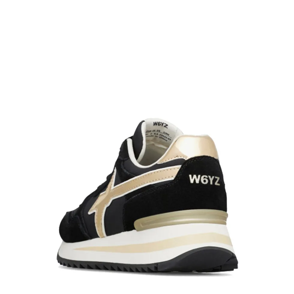 Sneakers Donna W6YZ Yak-W. in Tessuto Tecnico e Suede colore Black Platinum Bone