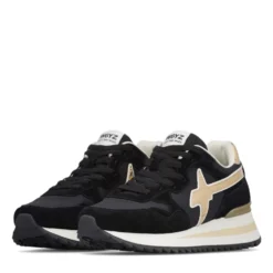 Sneakers Donna W6YZ Yak-W. in Tessuto Tecnico e Suede colore Black Platinum Bone