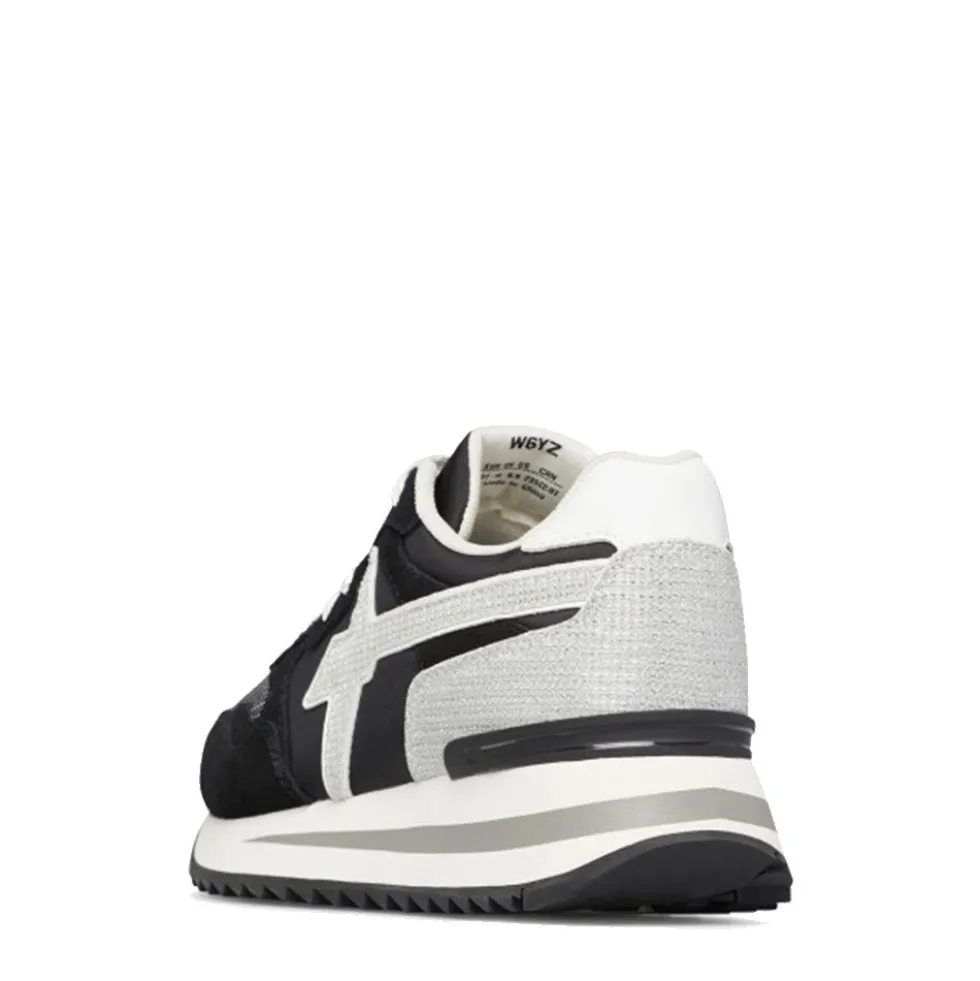 Sneakers Donna W6YZ Yak-W. in Tessuto Tecnico e Suede colore Black Black Silver