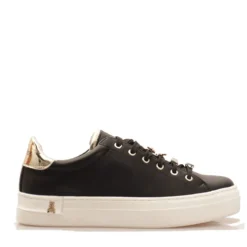Sneakers PATRIZIA PEPE Girl linea Fly Sneakers in Pelle Nera con Applicazioni Gioiello