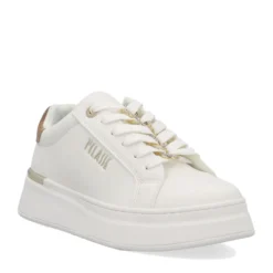 Sneakers Platform 1A Classe Alviero Martini Bianche con Inserto Geo Beige 2427