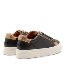 Sneakers Platform 1A Classe Alviero Martini in Eco Nappa Nera con Inserti Geo Beige 2279