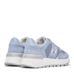 Sneakers Platform Donna LIU JO Amazing 43 Bis in Suede e Mesh Azzurro