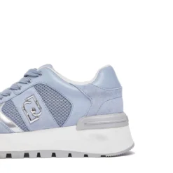 Sneakers Platform Donna LIU JO Amazing 43 Bis in Suede e Mesh Azzurro