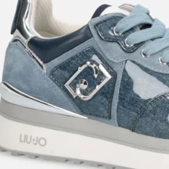 Sneakers Platform Donna LIU JO Maxi Wonder 01 in Suede e Denim