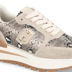 Sneakers Platform Donna LIU JO Amazing 25 in Suede e Inserti stampa Pitone